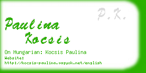paulina kocsis business card